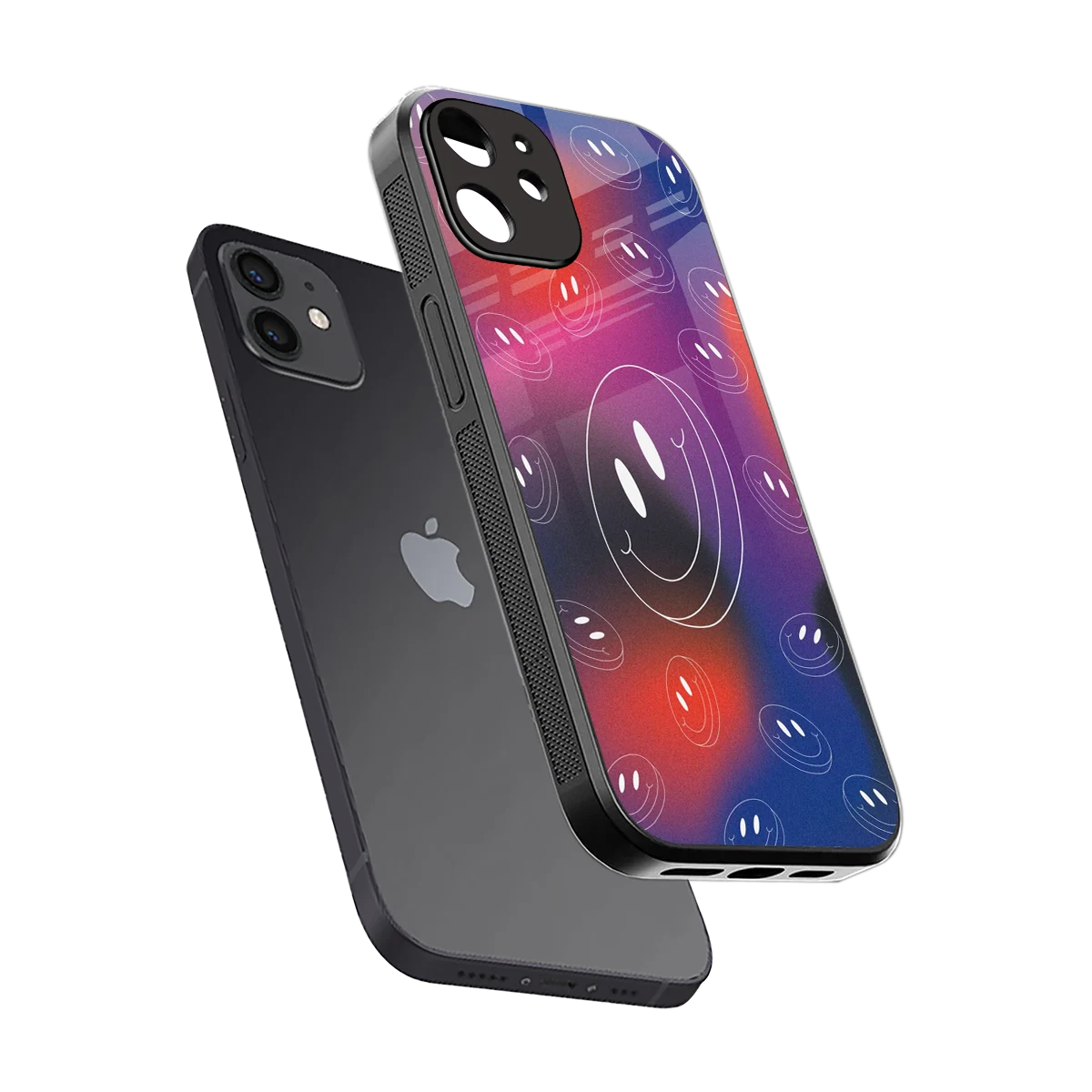 Happy Vibes sleek iphone 11 cover with tempered glass back and TPU edges