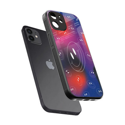 Happy Vibes sleek iphone 11 cover with tempered glass back and TPU edges