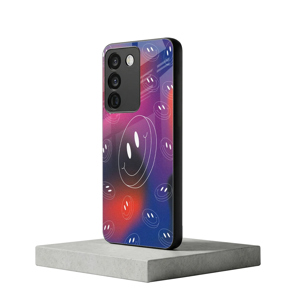 Happy Vibes vivo y200 5g mobile cover | shockproof glass phone case