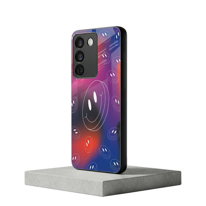 Happy Vibes vivo y200 5g mobile cover | shockproof glass phone case
