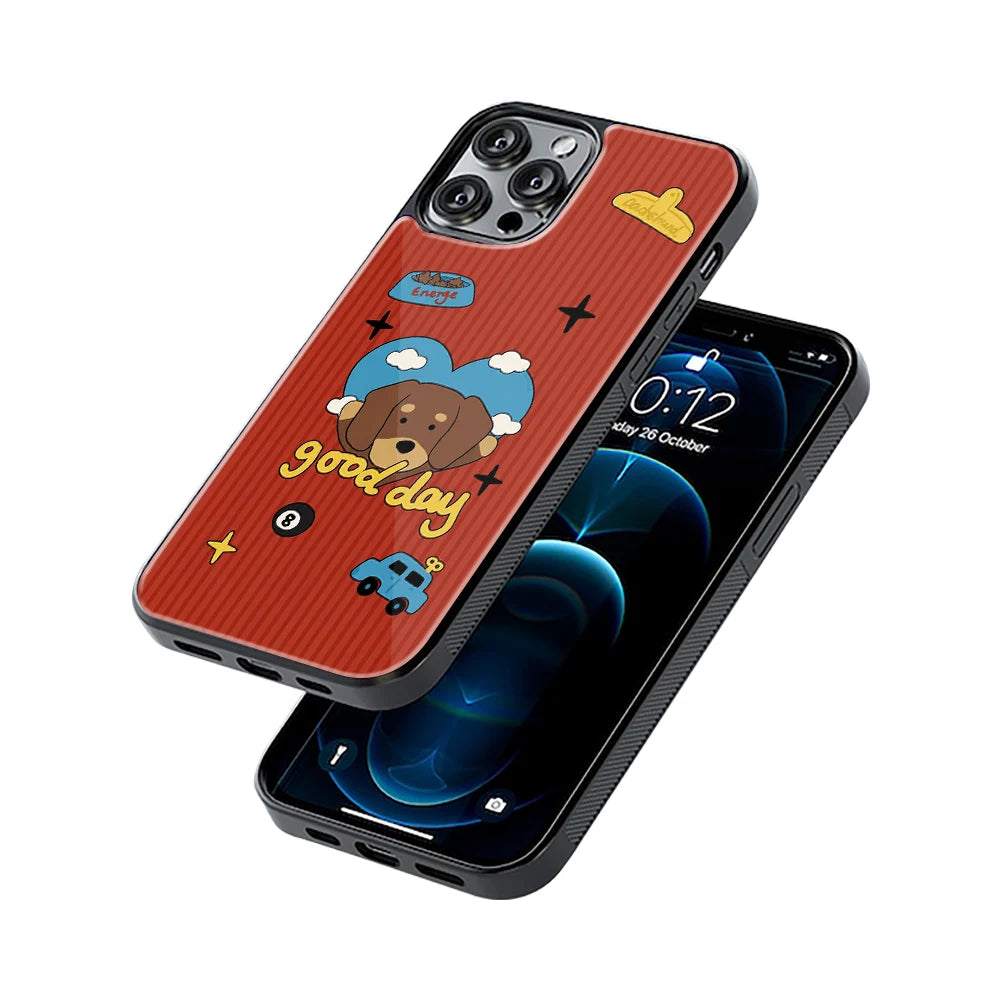 Protective Glass Back Phone Case Compatible with iPhone, Samsung, OnePlus, Pixel & More