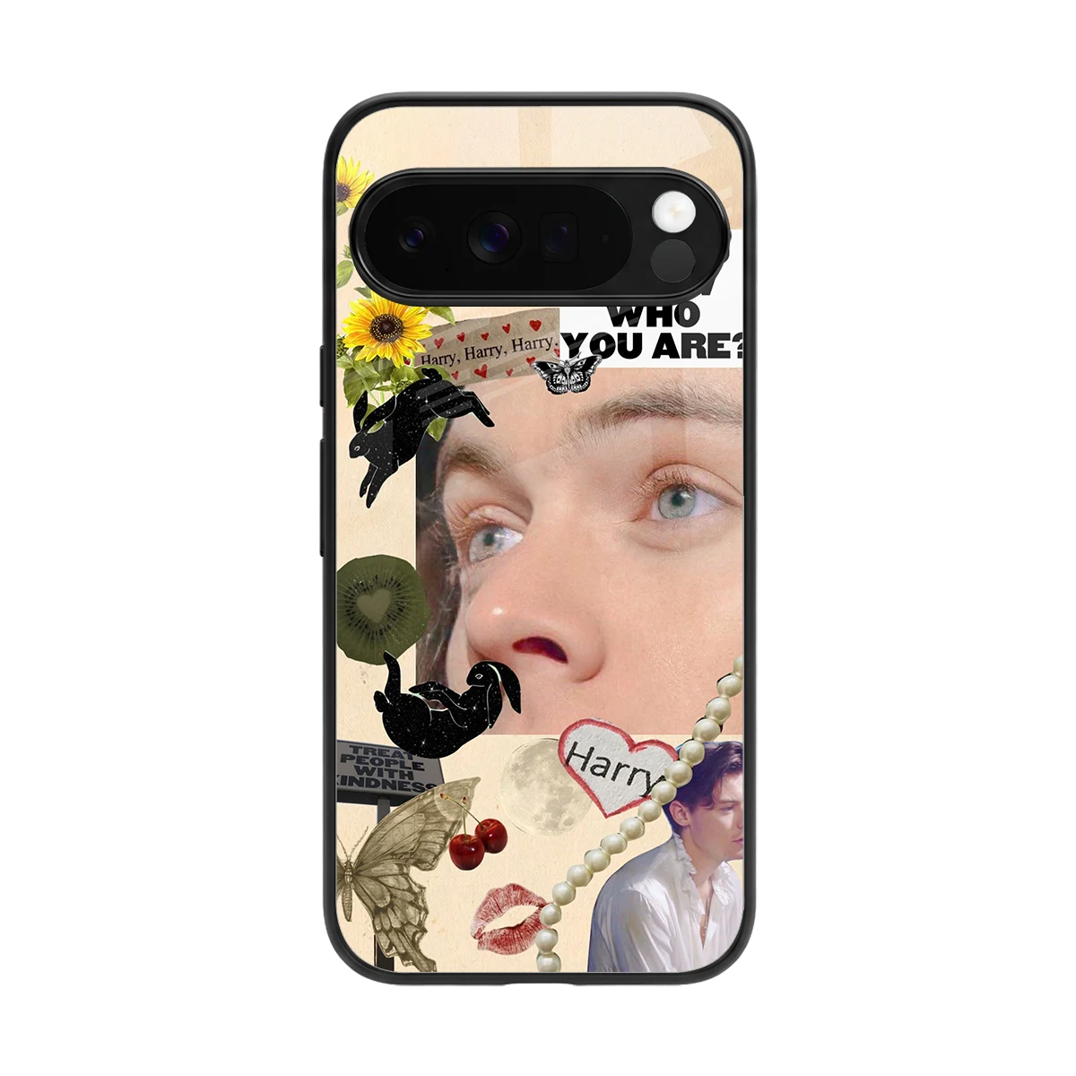 Harry Styles back phone cover | glass case for google pixel 10 pro xl