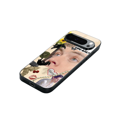 Harry Styles stylish phone case for google pixel 10 pro xl | glossy glass and slim fit