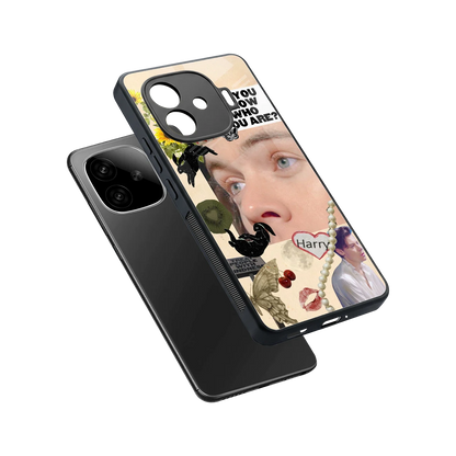 Harry Styles sleek iqoo neo 10r 5g cover with tempered glass back and TPU edges