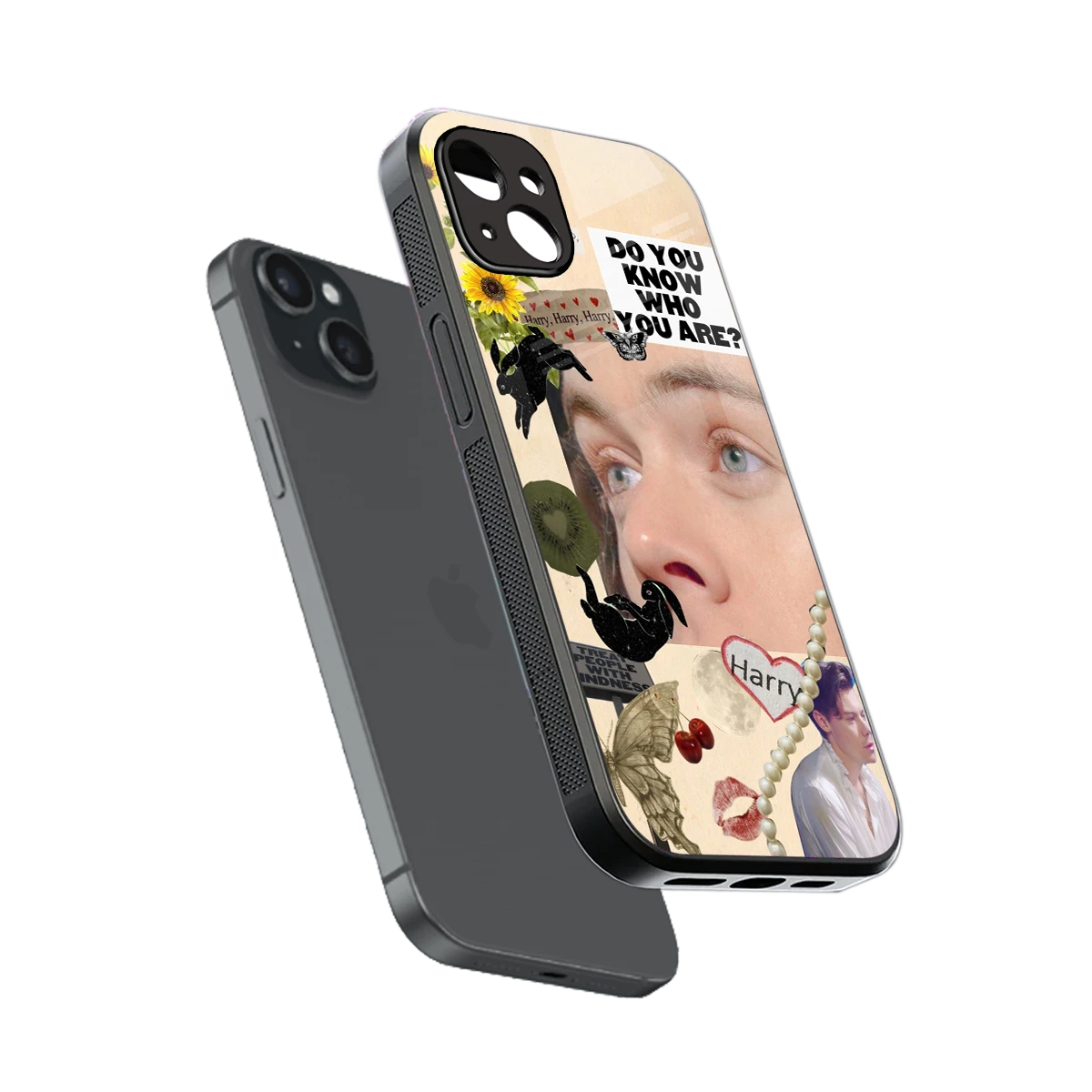 Harry Styles sleek iphone 14 plus cover with tempered glass back and TPU edges