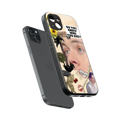 Harry Styles sleek iphone 14 plus cover with tempered glass back and TPU edges