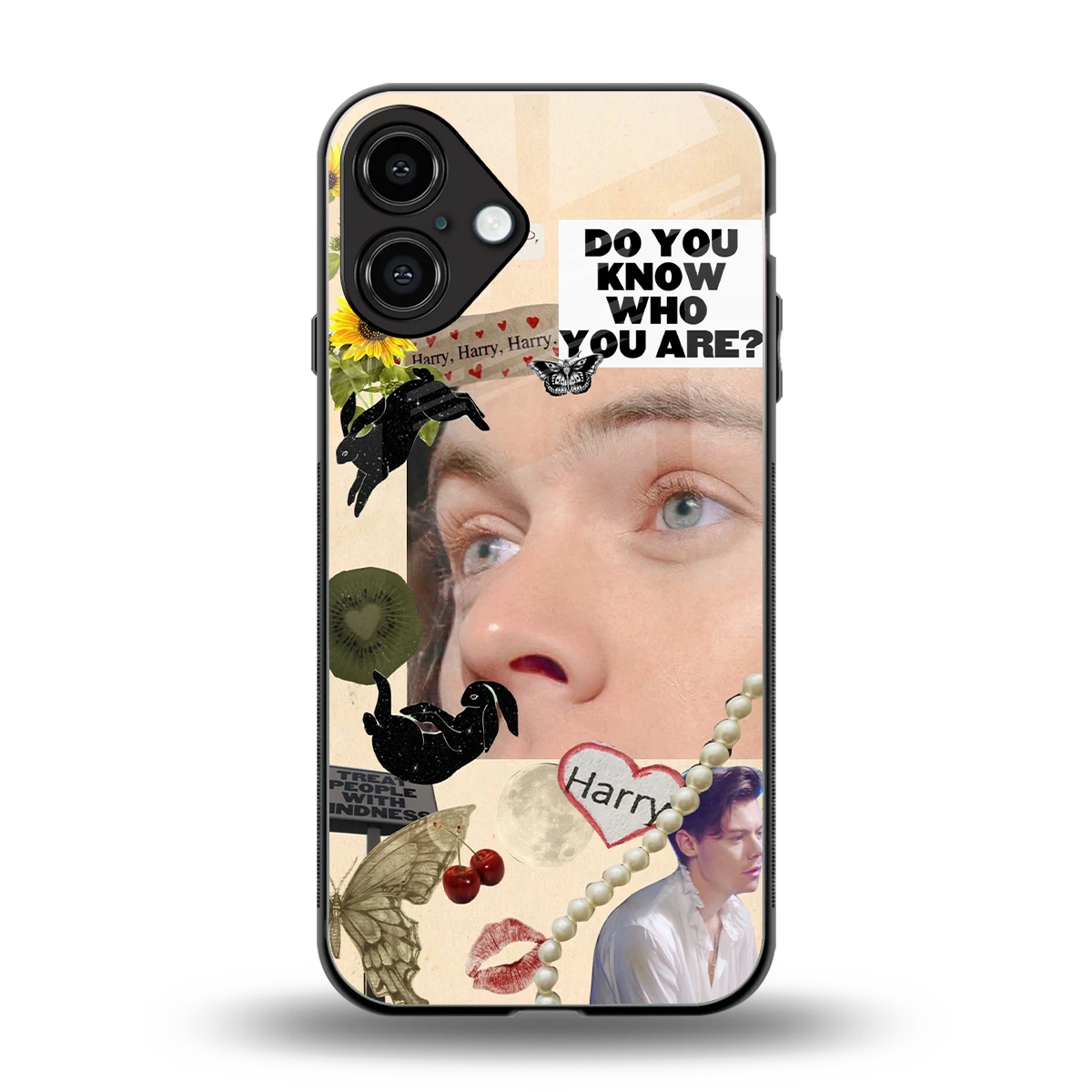 Harry Styles back phone cover | glass case for iphone 16 plus