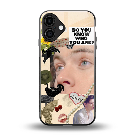 Harry Styles back phone cover | glass case for iphone 16 plus