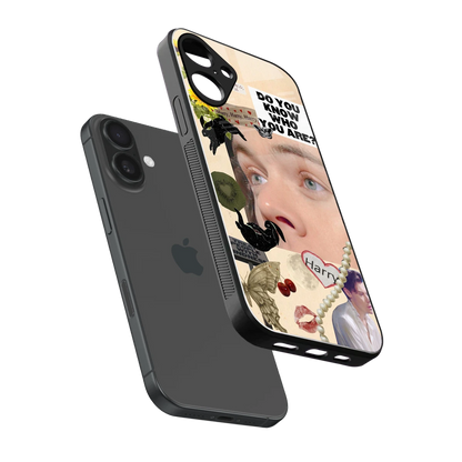Harry Styles sleek iphone 16 plus cover with tempered glass back and TPU edges
