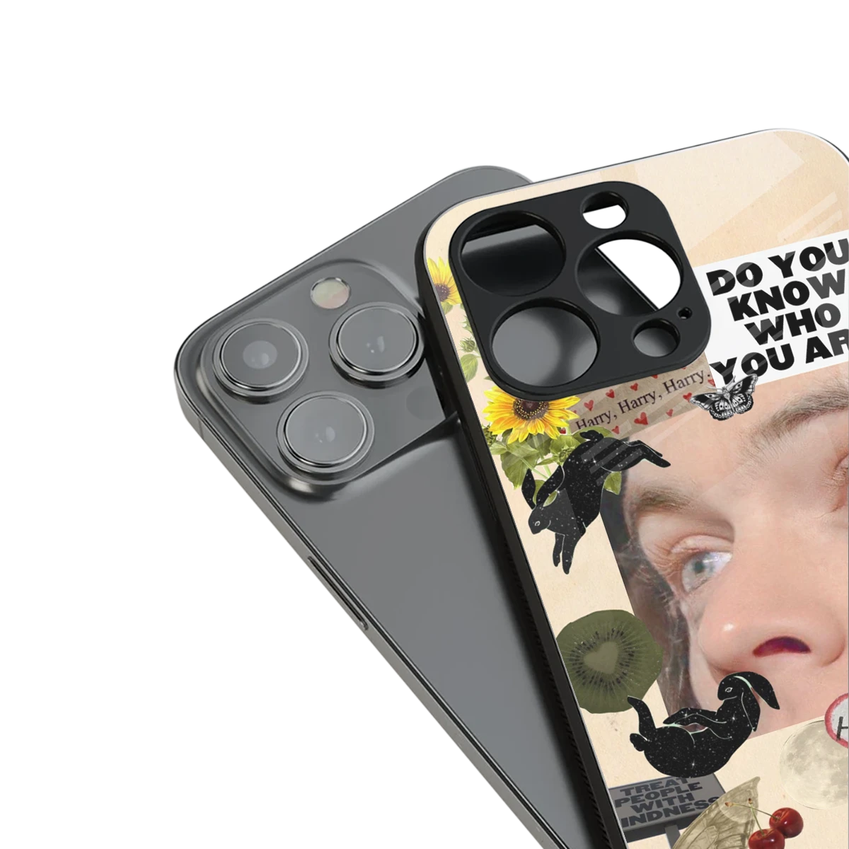 Harry Styles stylish phone case for iphone 15 pro | glossy glass and slim fit