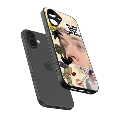 Harry Styles sleek iPhone 16 cover with tempered glass back and TPU edges