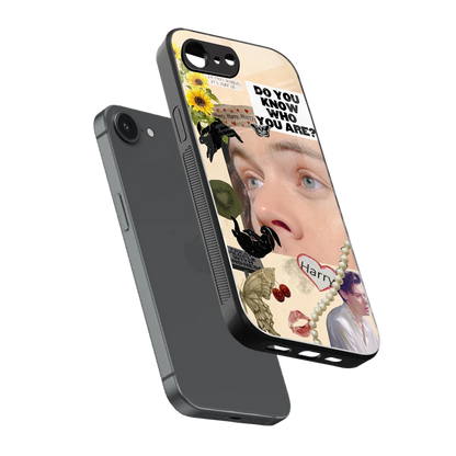 Harry Styles sleek iphone 16e cover with tempered glass back and TPU edges