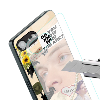 Harry Styles stylish phone case for iphone 16e | glossy glass and slim fit