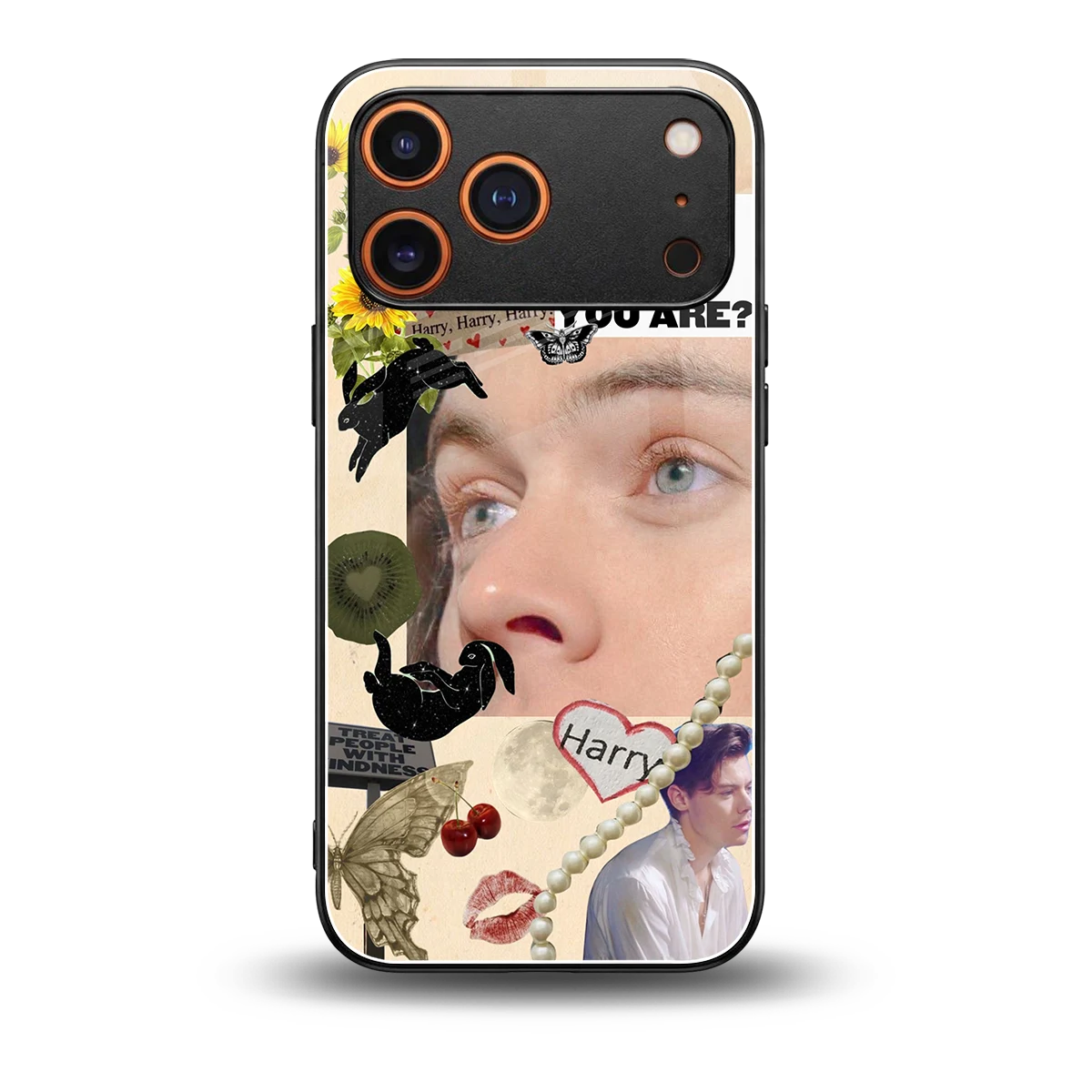 Harry Styles back phone cover | glass case for iphone 17 pro