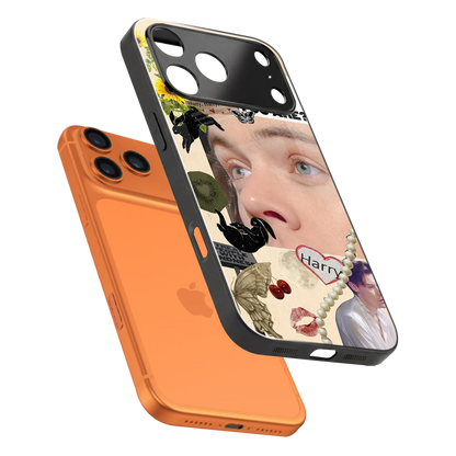 Harry Styles sleek iphone 17 pro cover with tempered glass back and TPU edges