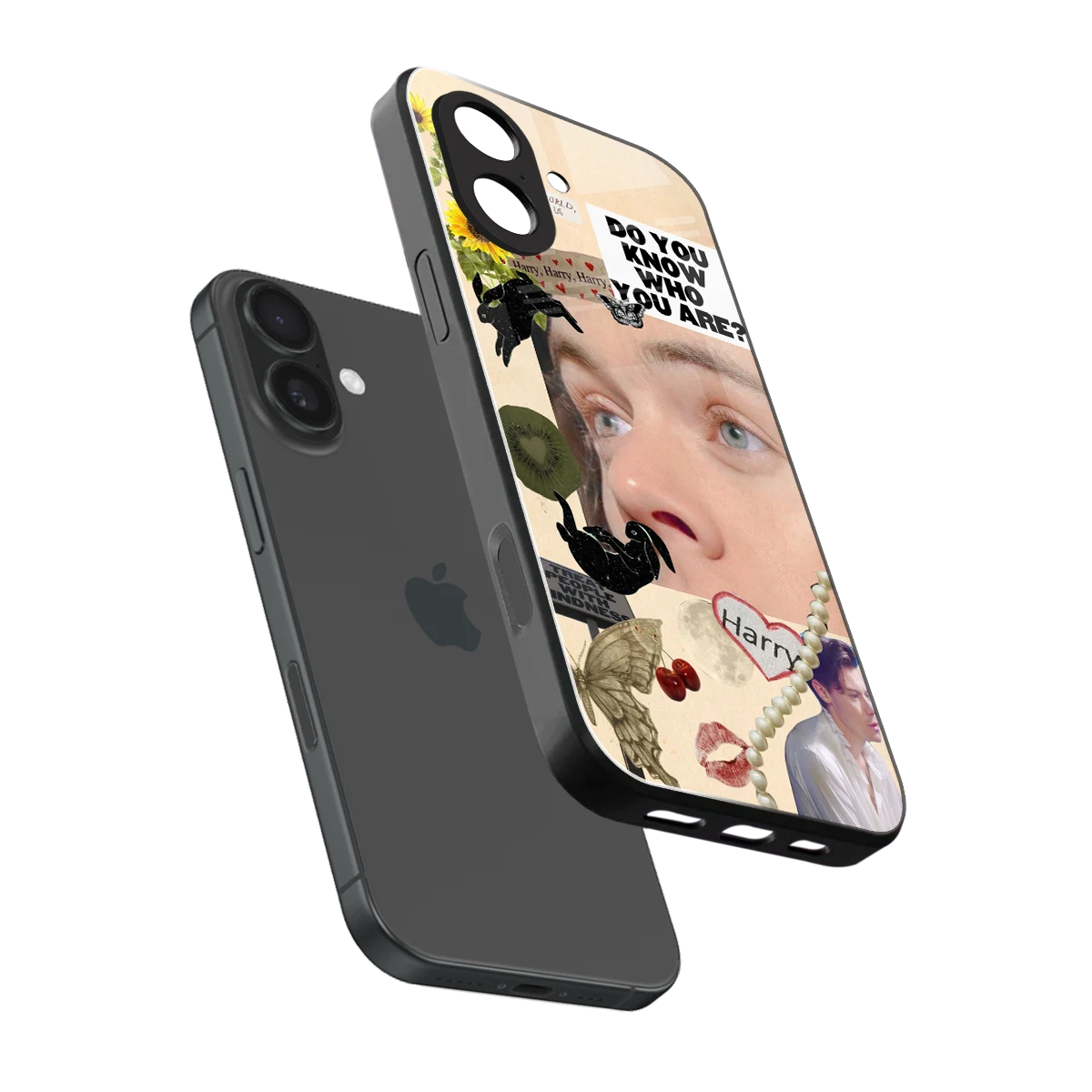 Harry Styles sleek iphone 17 cover with tempered glass back and TPU edges