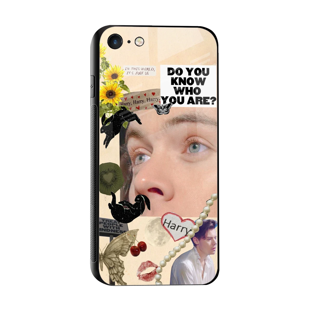Harry Styles sleek iphone 7 cover with tempered glass back and TPU edges