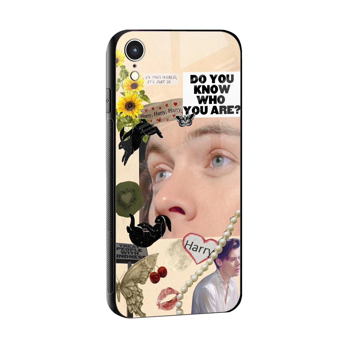 Harry Styles sleek iphone xr cover with tempered glass back and TPU edges