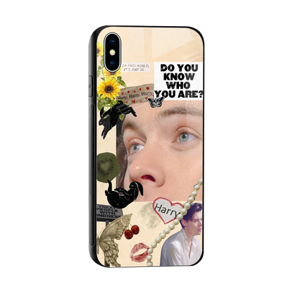 Harry Styles sleek iphone xs max cover with tempered glass back and TPU edges