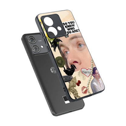 Harry Styles sleek motorola edge 40 neo 5g cover with tempered glass back and TPU edges