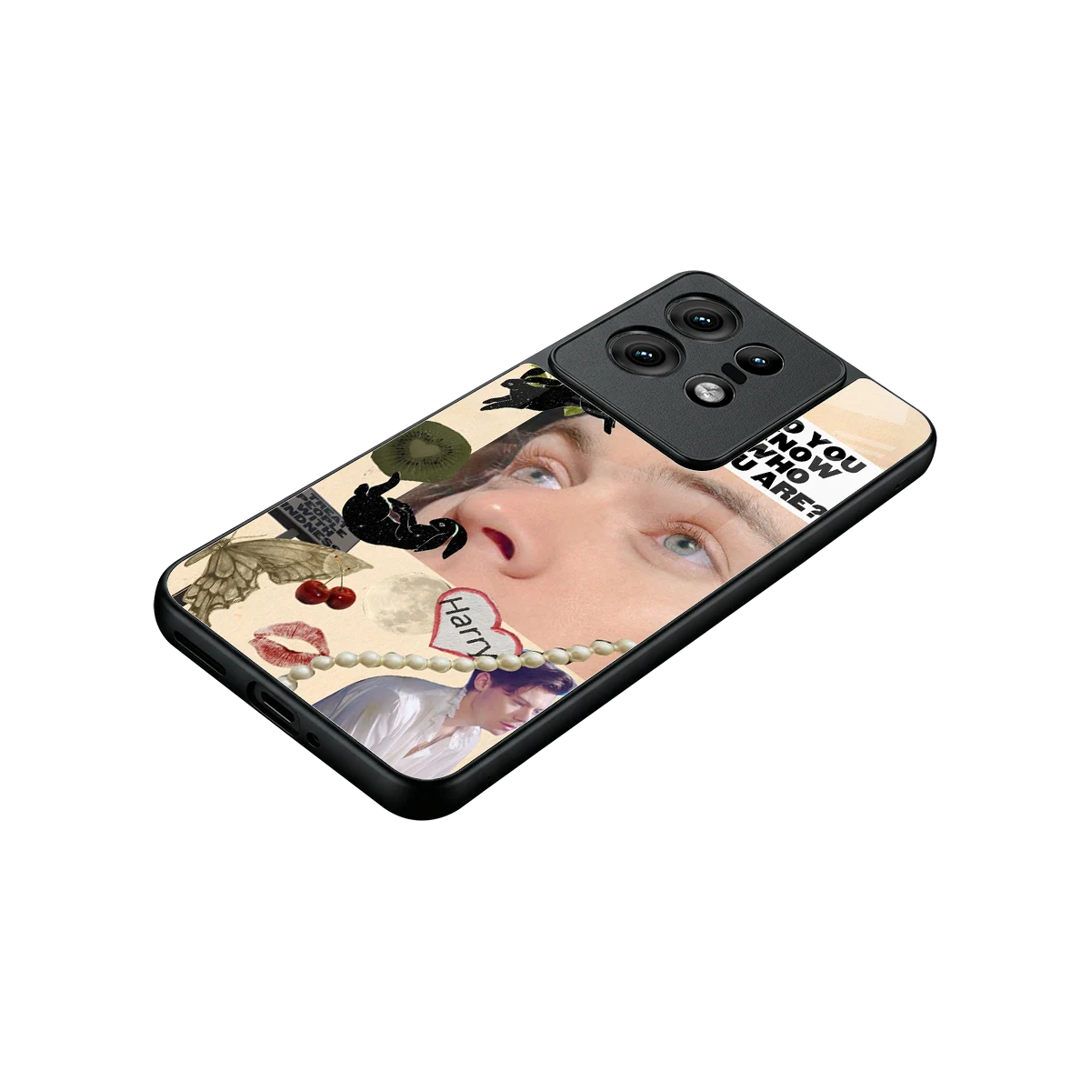 Harry Styles stylish phone case for motorola edge 50 pro | glossy glass and slim fit