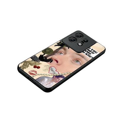 Harry Styles stylish phone case for motorola edge 50 pro | glossy glass and slim fit