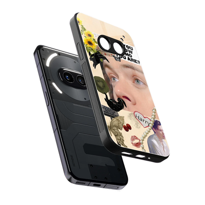 Harry Styles sleek nothing phone 2a cover with tempered glass back and TPU edges