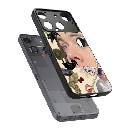 Harry Styles sleek nothing phone 3 cover with tempered glass back and TPU edges
