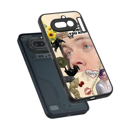 Harry Styles sleek nothing phone 4a cover with tempered glass back and TPU edges