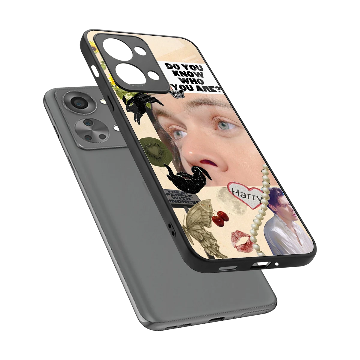 Harry Styles sleek oneplus nord 2t cover with tempered glass back and TPU edges