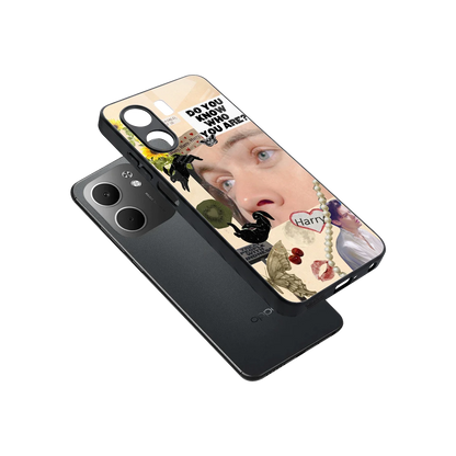Harry Styles sleek oppo a5x 5g cover with tempered glass back and TPU edges