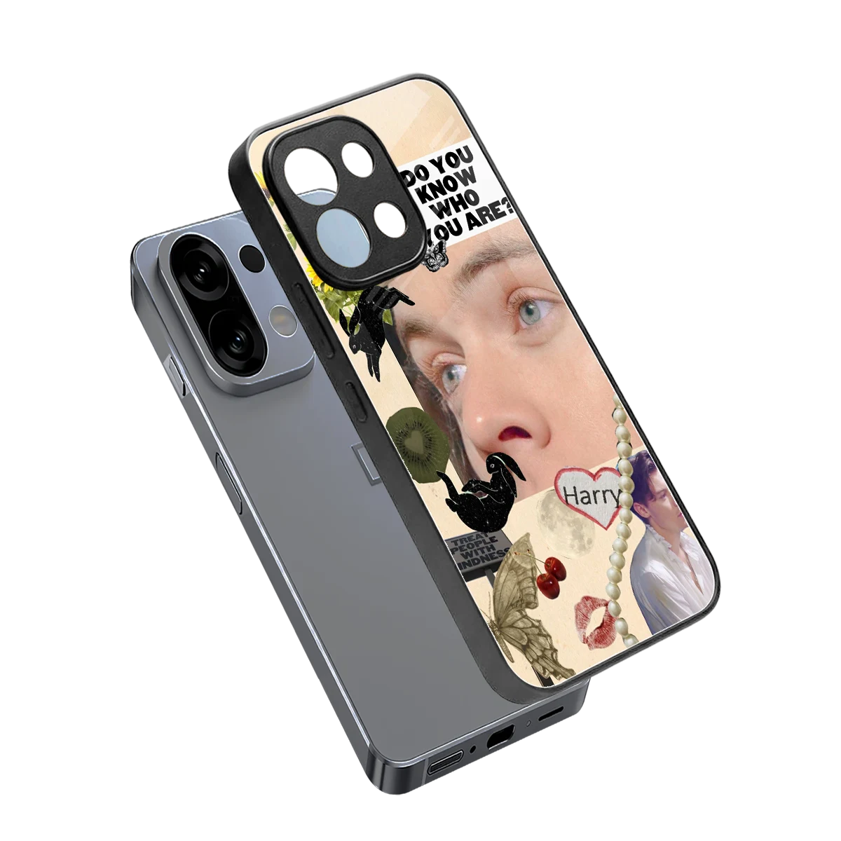 Harry Styles sleek oppo k13 5g cover with tempered glass back and TPU edges
