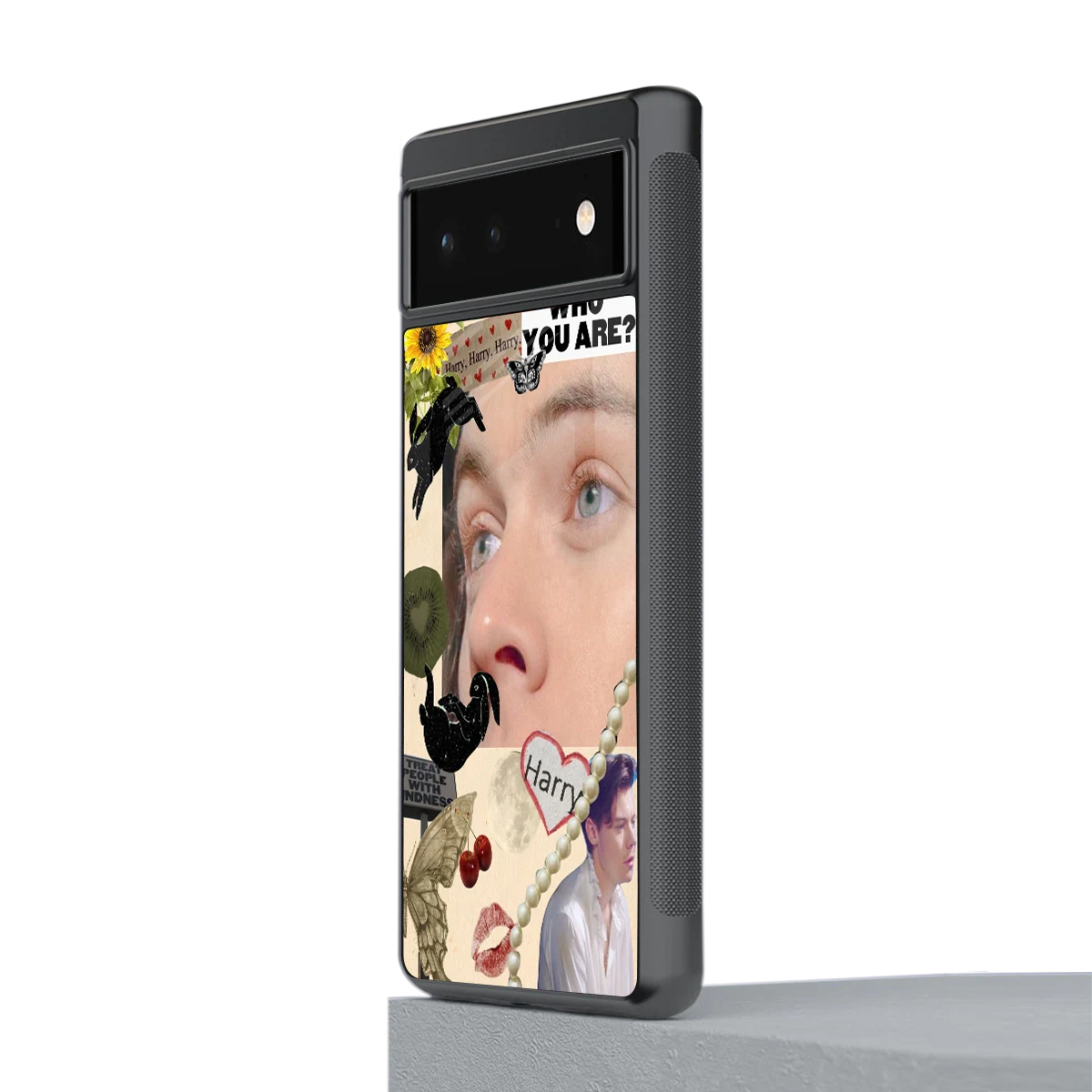 Harry Styles stylish phone case for google pixel 6a | glossy glass and slim fit