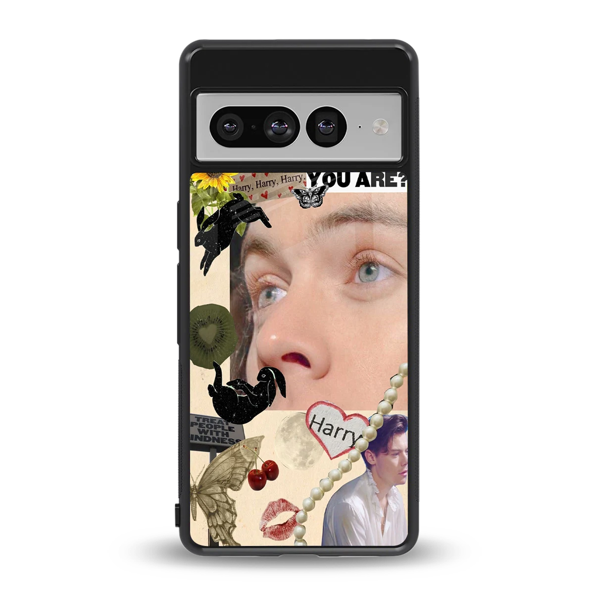 Harry Styles back phone cover | glass case for google pixel 7 pro