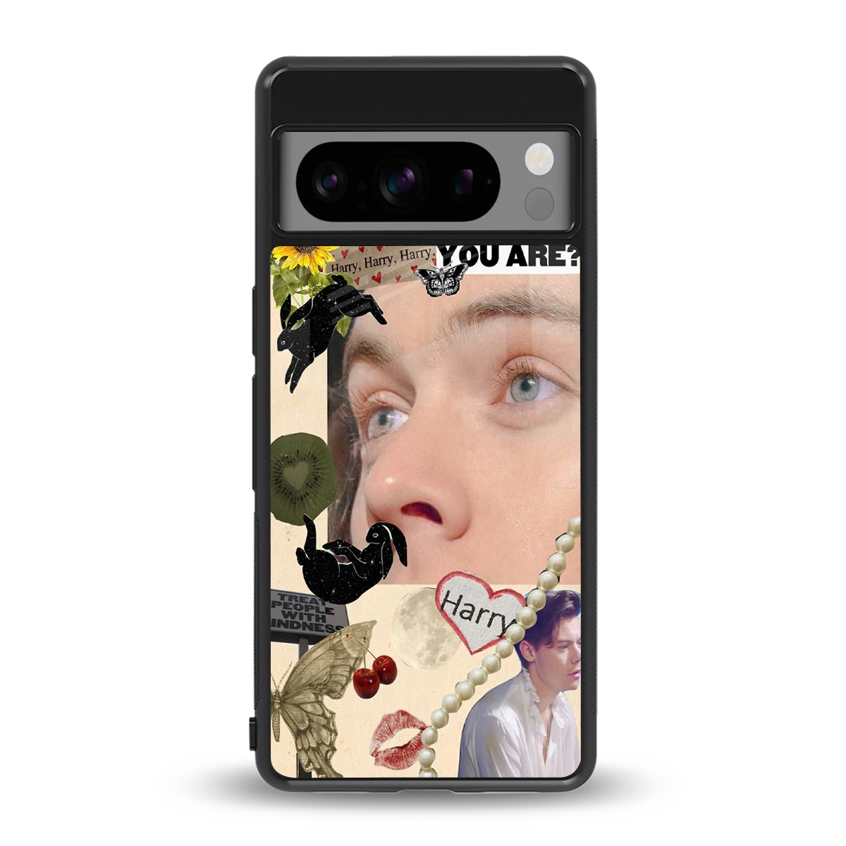 Harry Styles back phone cover | glass case for google pixel 8 pro