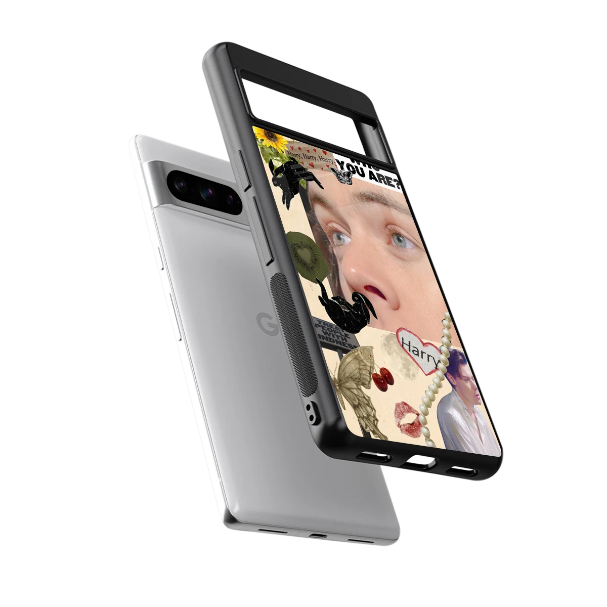 Harry Styles sleek google pixel 8 pro cover with tempered glass back and TPU edges