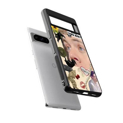 Harry Styles sleek google pixel 8 pro cover with tempered glass back and TPU edges