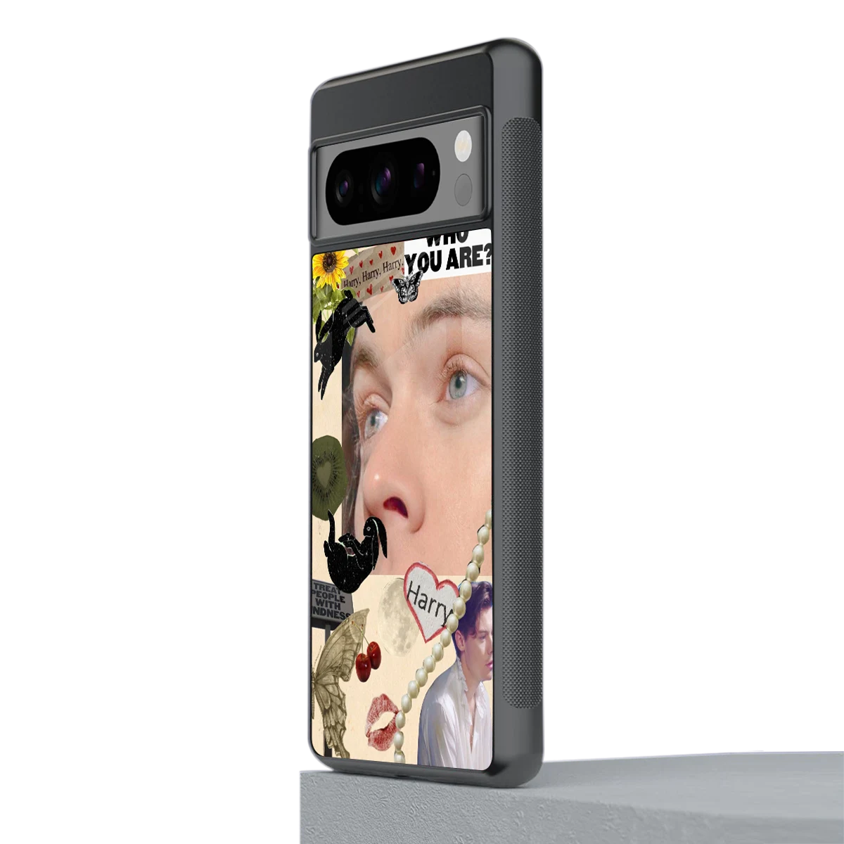 Harry Styles stylish phone case for google pixel 8 pro | glossy glass and slim fit