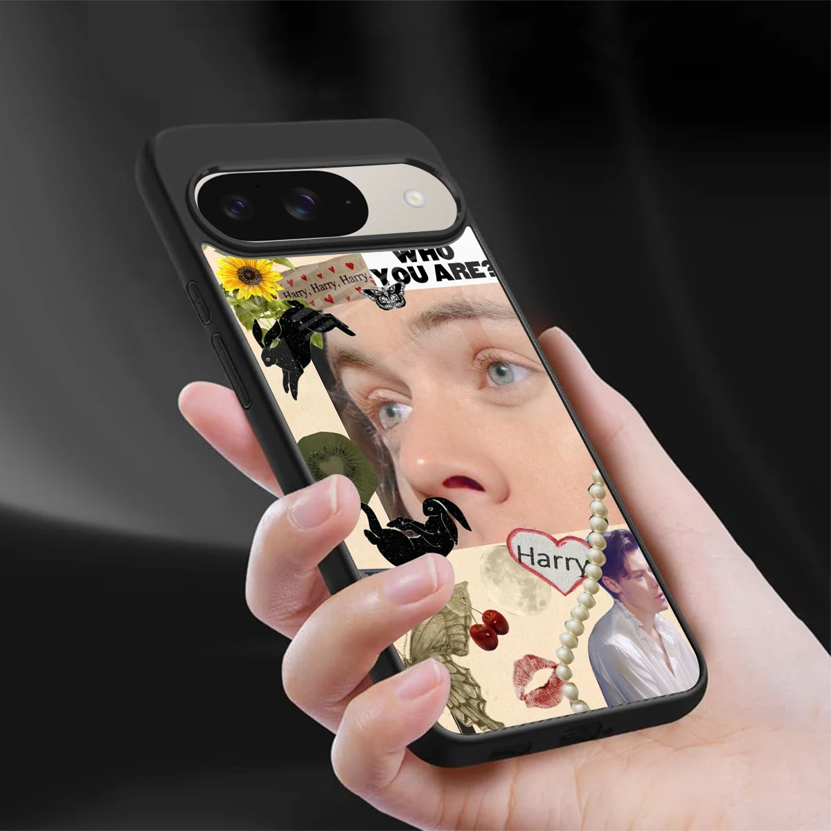 Harry Styles sleek google pixel 9 cover with tempered glass back and TPU edges