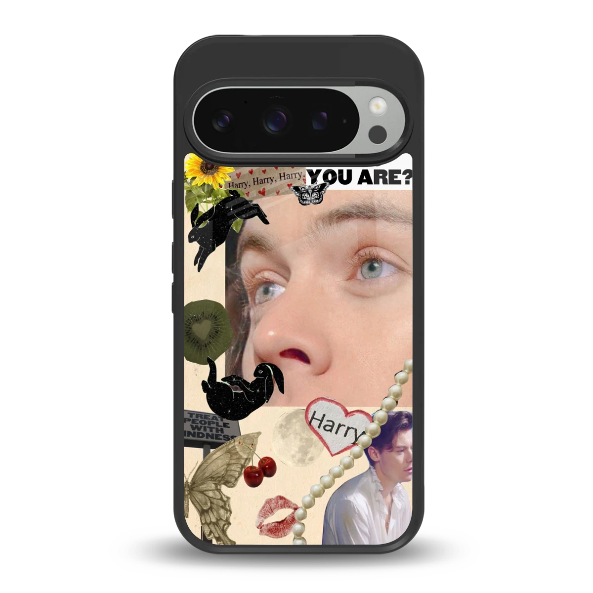 Harry Styles back phone cover | glass case for google pixel 9 pro