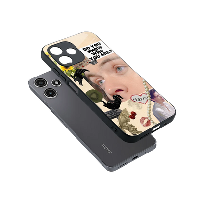 Harry Styles sleek redmi 12 5g cover with tempered glass back and TPU edges
