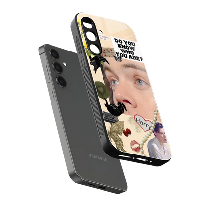 Harry Styles sleek samsung galaxy m34 5g cover with tempered glass back and TPU edges