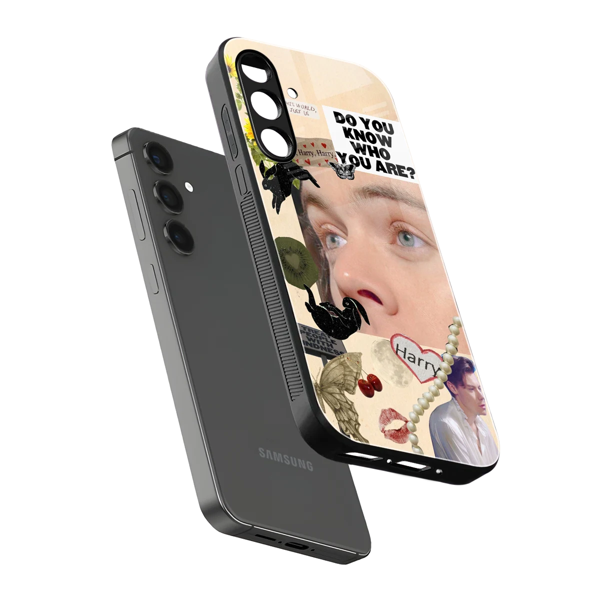 Harry Styles sleek samsung galaxy a14 5g cover with tempered glass back and TPU edges