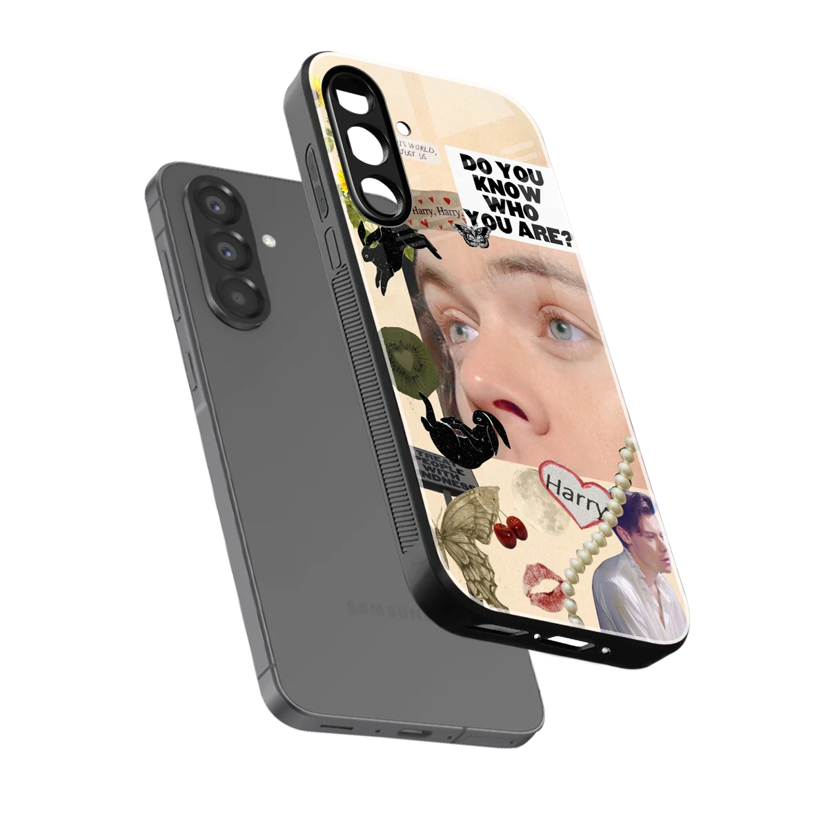 Harry Styles sleek samsung galaxy a17 5g cover with tempered glass back and TPU edges