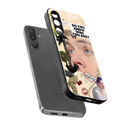 Harry Styles sleek samsung galaxy m56 5g cover with tempered glass back and TPU edges