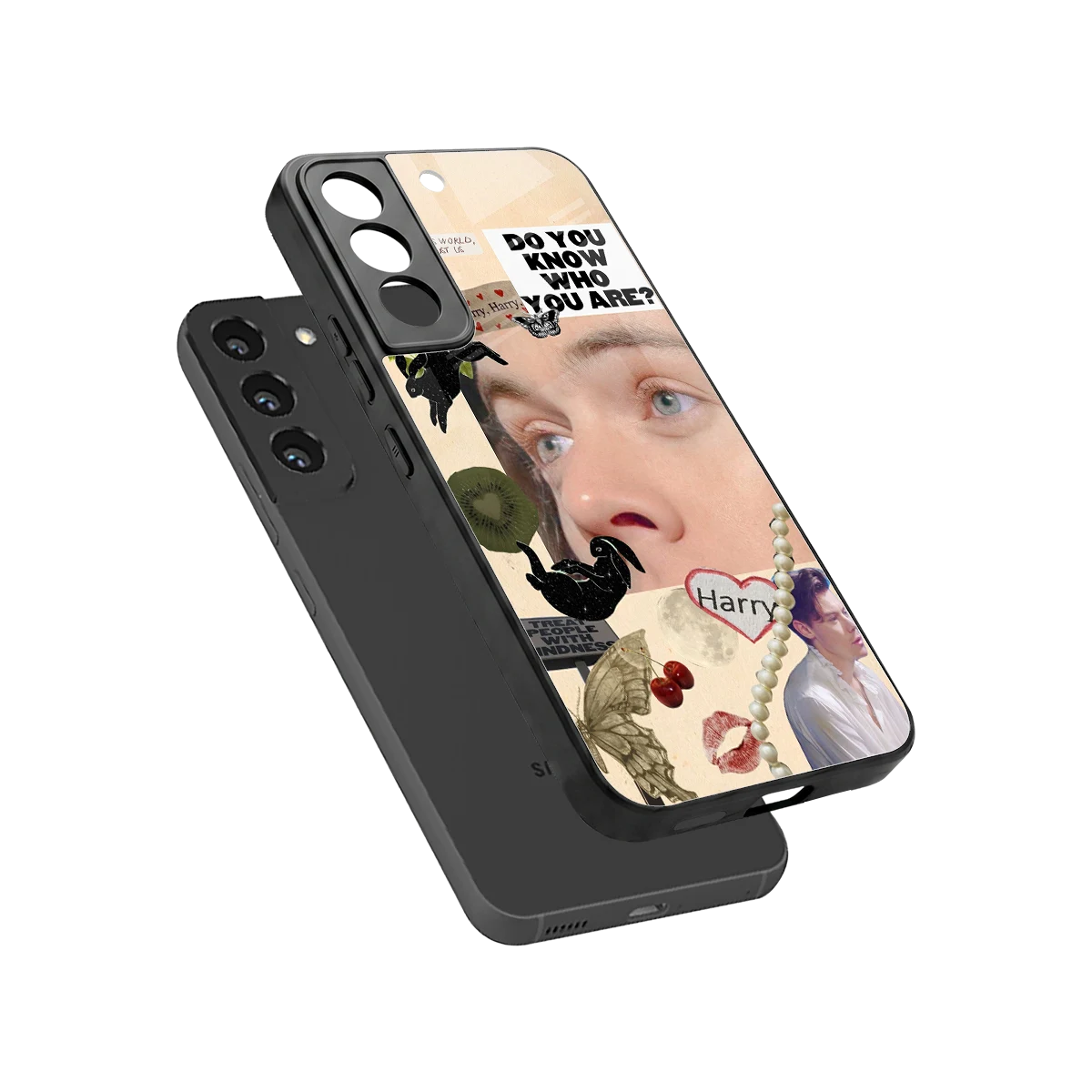 Harry Styles sleek samsung galaxy s22 cover with tempered glass back and TPU edges