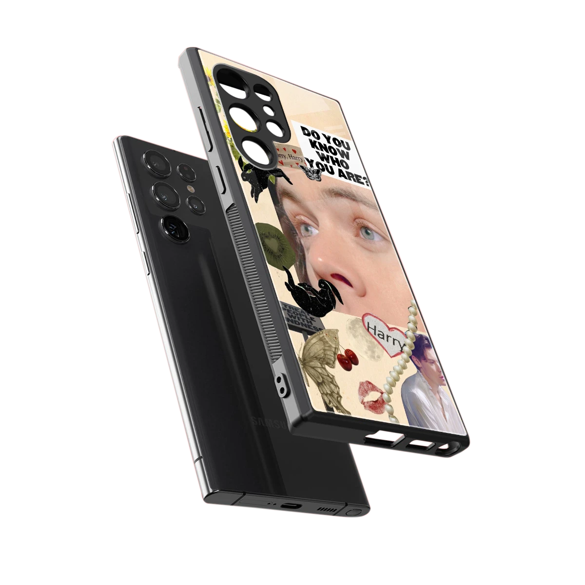 Harry Styles sleek samsung galaxy s23 ultra cover with tempered glass back and TPU edges