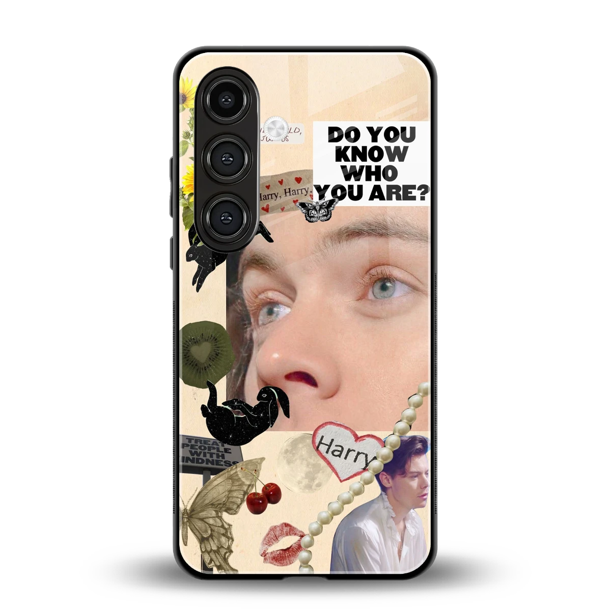 Harry Styles back phone cover | glass case for samsung galaxy s25