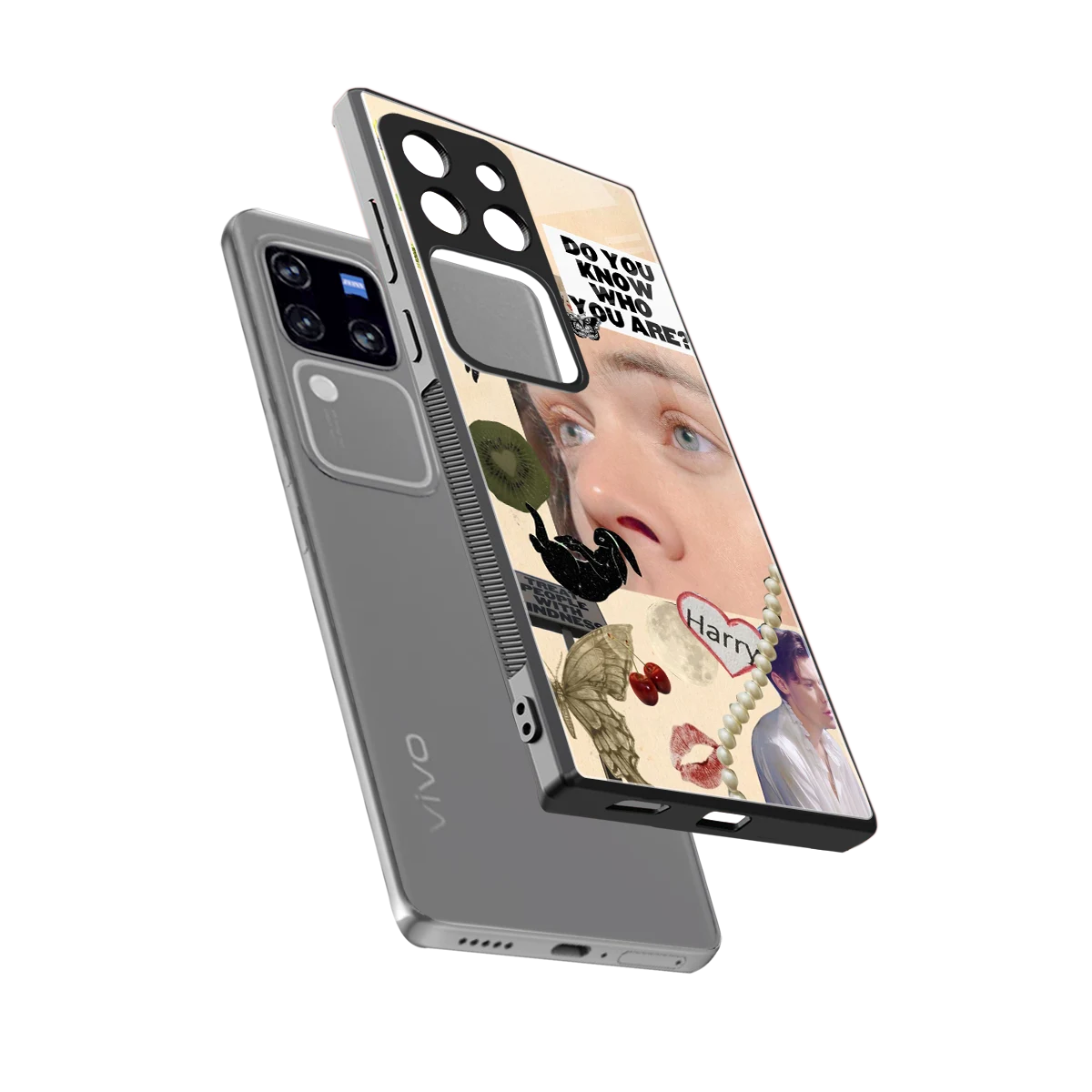 Harry Styles sleekvivo v30 pro cover with tempered glass back and TPU edges