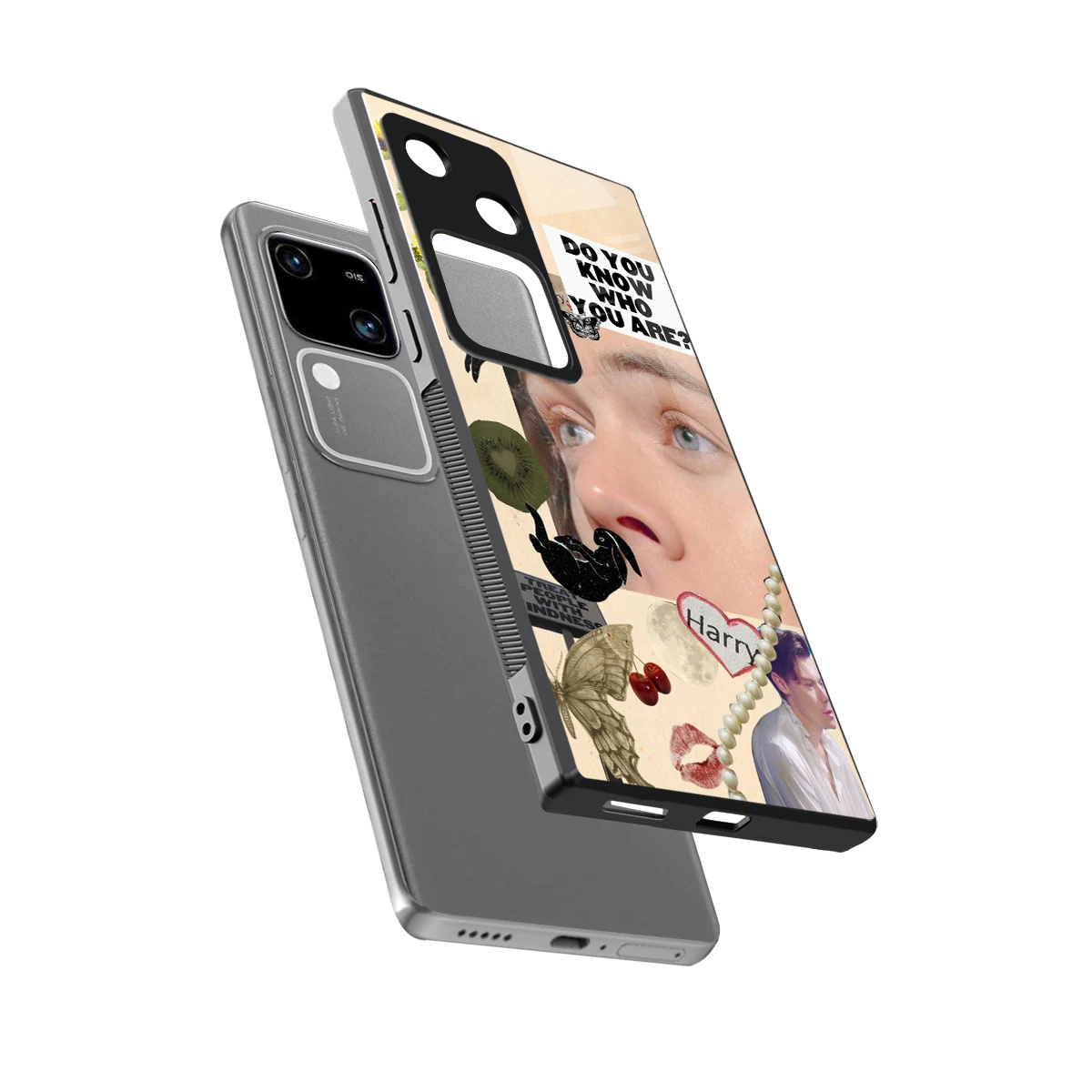 Harry Styles sleek vivo v30 cover with tempered glass back and TPU edges